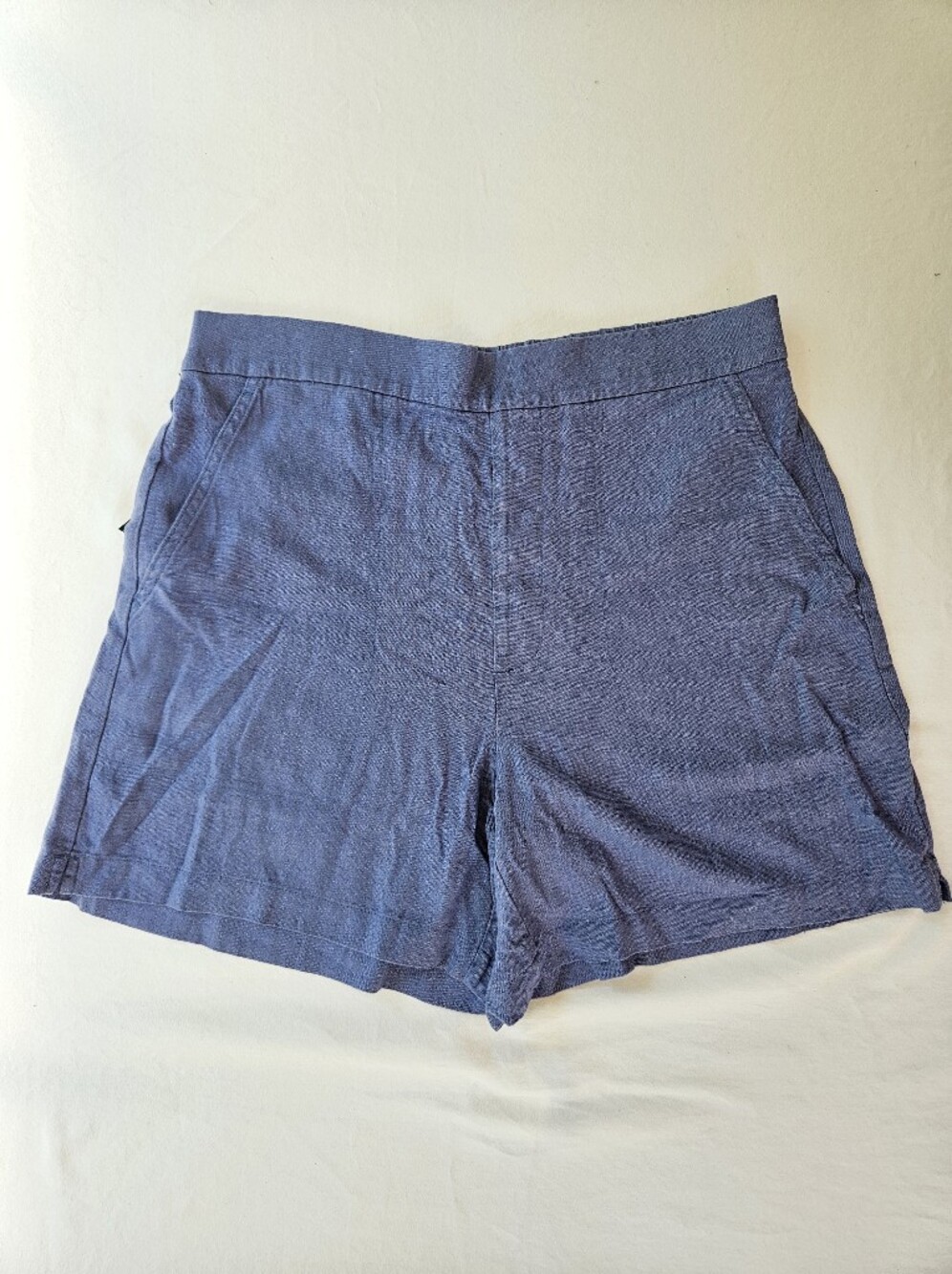 Banana Republic High-Waist Linen Rayon Blend Women's Shorts Blue NWT Medium